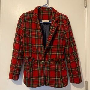 Cecilie Copenhagen Fenya Red Tartan Blazer